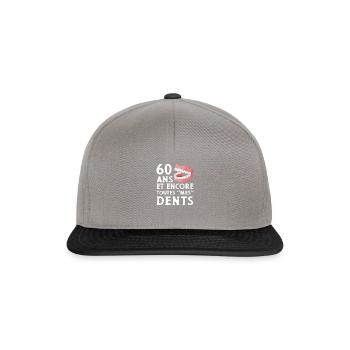 60 ans Anniversaire Papy Humour Retraité Papi Rigo - Snapback Cap - graphite/black - Front