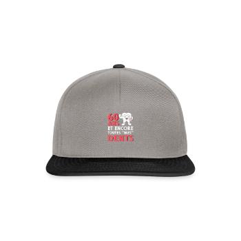 60 ans Anniversaire Papy Humour Retraité Papi Rigo - Snapback Cap - graphite/black - Front