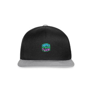 Quetschen, Dehnen, Schleimen - Schleim - Snapback Cap - Schwarz/Grau - Vorne