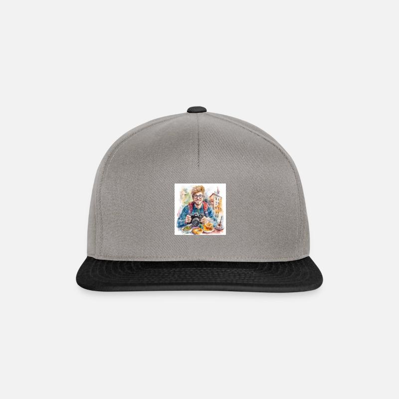 Reise durch die Welt - Snapback Cap - Graphit/Schwarz