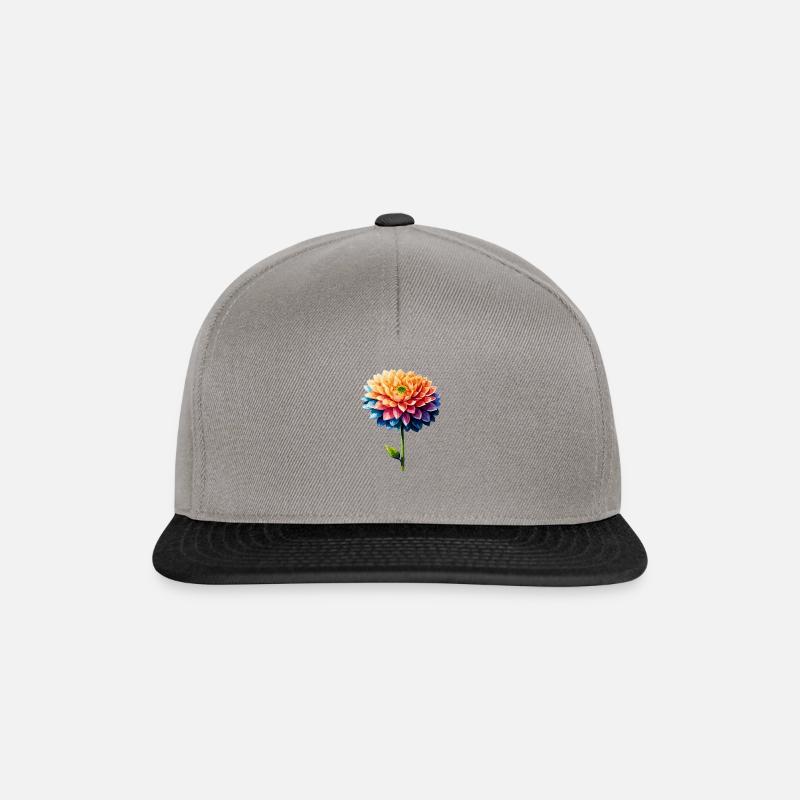 Flower Power - Snapback Cap - Graphit/Schwarz