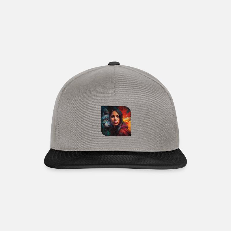 Sie Wolf Tochter - Snapback Cap - Graphit/Schwarz