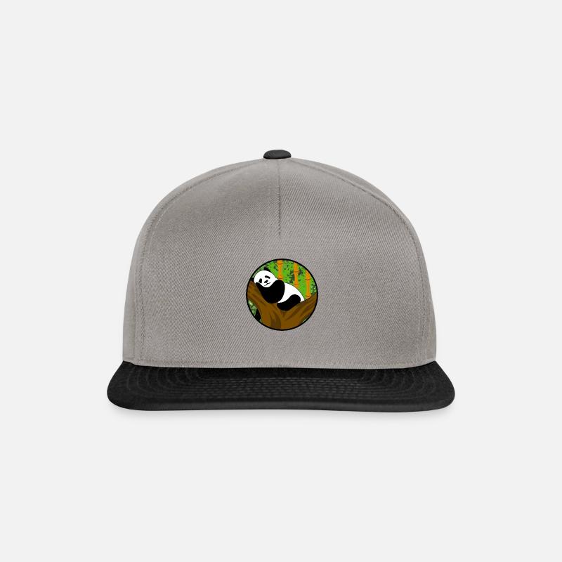panda - Snapback Cap - Graphit/Schwarz