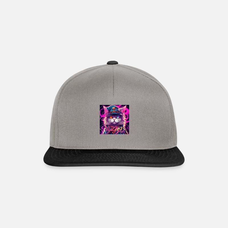 SyntchCat Wizard 1 - Snapback Cap - Graphit/Schwarz