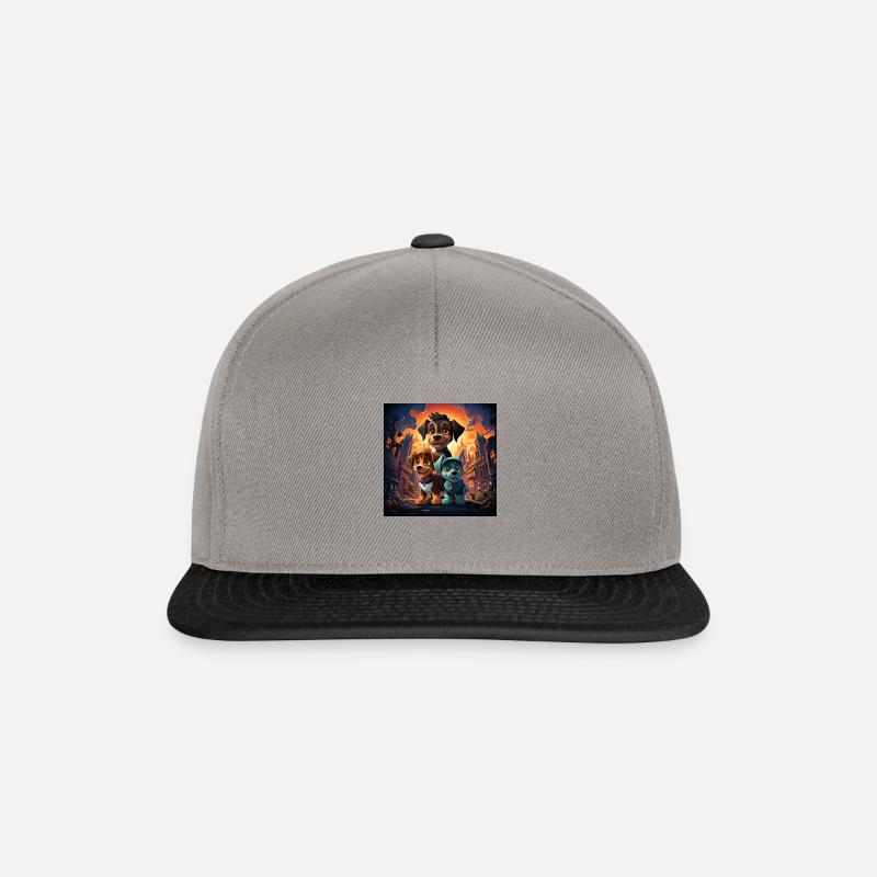 Pawfect City Pals Tee - Snapback Cap - Graphit/Schwarz