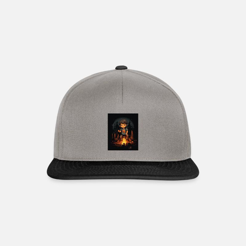 Camping Kind - Snapback Cap - Graphit/Schwarz