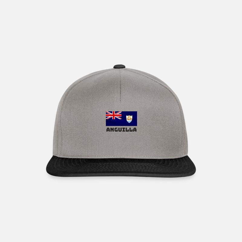 Anguila Flagge - Snapback Cap - Graphit/Schwarz