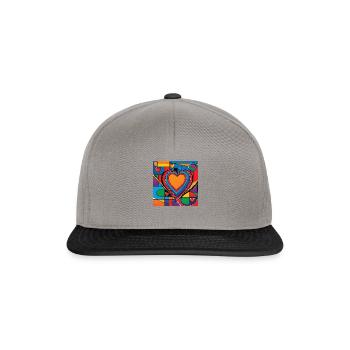 herz - Snapback Cap - Graphit/Schwarz - Vorne