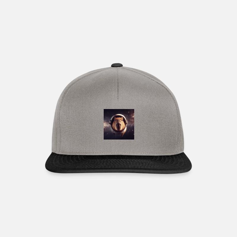 Capybara in space - Snapback Cap - graphite/black
