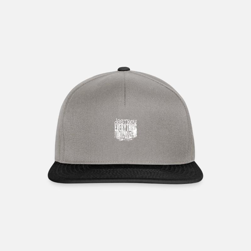 Zerstöre alles - Punk - Snapback Cap - Graphit/Schwarz
