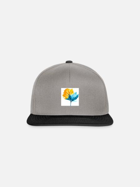 Aquarell Monstera - Snapback Cap - Graphit/Schwarz