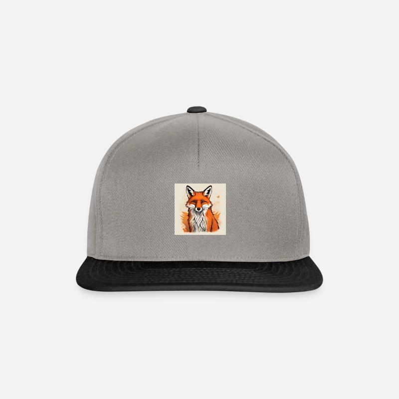 what does the fox say 1 - Snapback Cap - Graphit/Schwarz