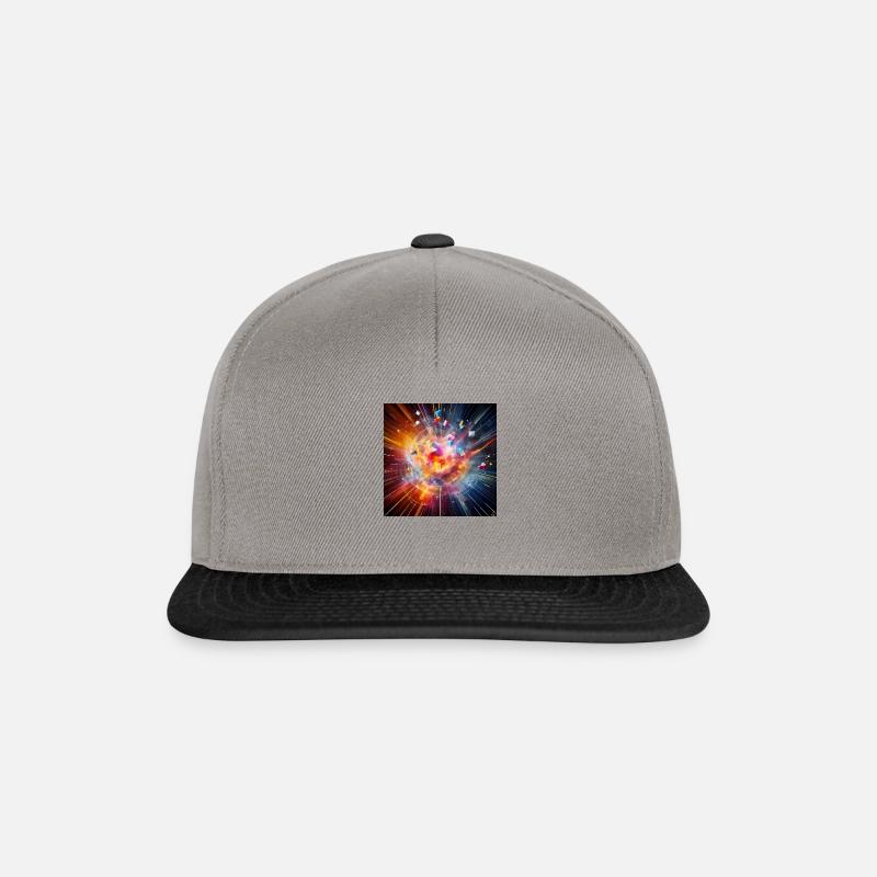 Abstrakte Explosion des Nebels - Snapback Cap - Graphit/Schwarz