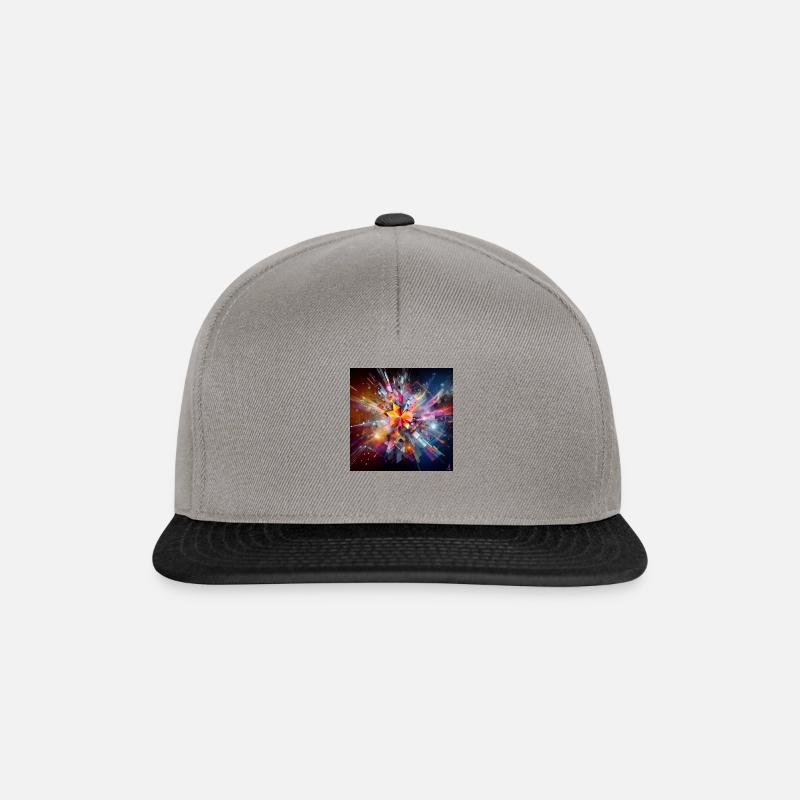Abstrakte Sternenexplosionskunst - Snapback Cap - Graphit/Schwarz