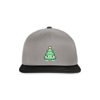 Weihnachtsbaum - Snapback Cap - Graphit/Schwarz - Vorne