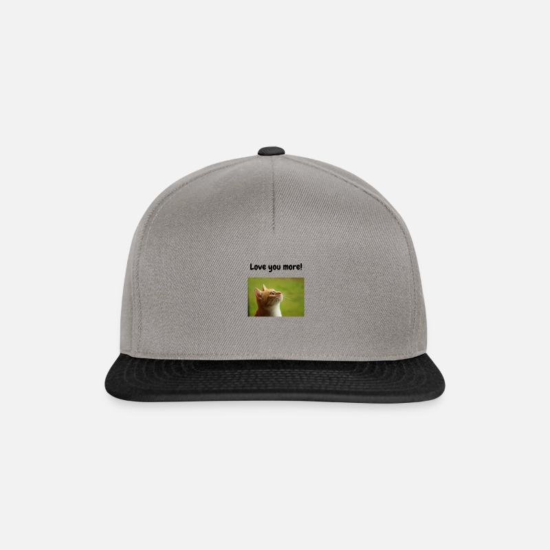 Love you more! - Snapback Cap - graphite/black