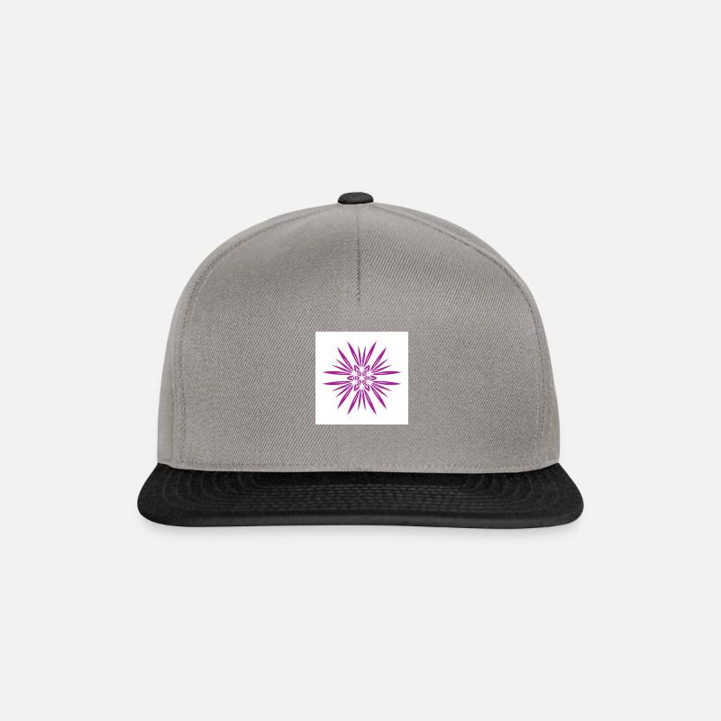 Star Flower - Snapback Cap - graphite/black