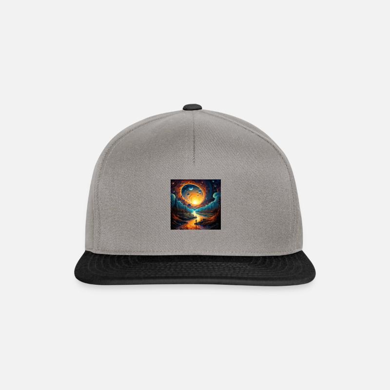 abstraktes universum - Snapback Cap - Graphit/Schwarz
