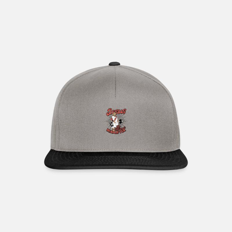 Jesus, der ultimative Kreuzheber - Glaube - Snapback Cap - Graphit/Schwarz