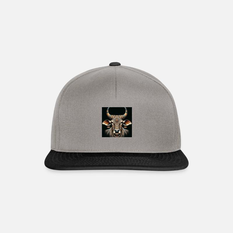 Indian style cow - Snapback Cap - graphite/black