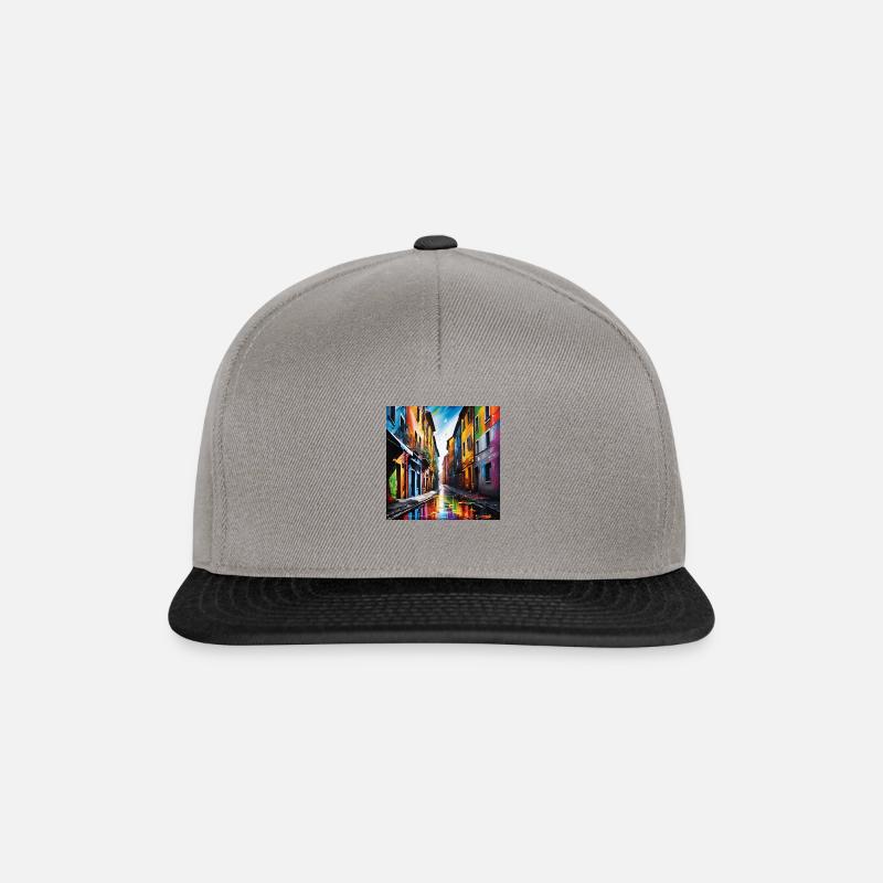 Fantastische Straßen - Snapback Cap - Graphit/Schwarz