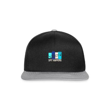 Spit Happens - Funny Trumpet Gift - Snapback Cap - black/grey - Front