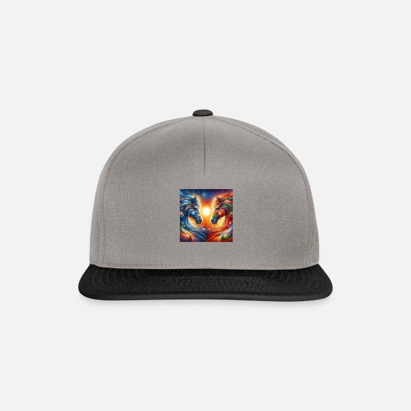 Pferd Lieblingstier - Snapback Cap - Graphit/Schwarz