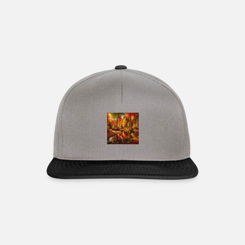 Magischer Wald - Snapback Cap - Graphit/Schwarz