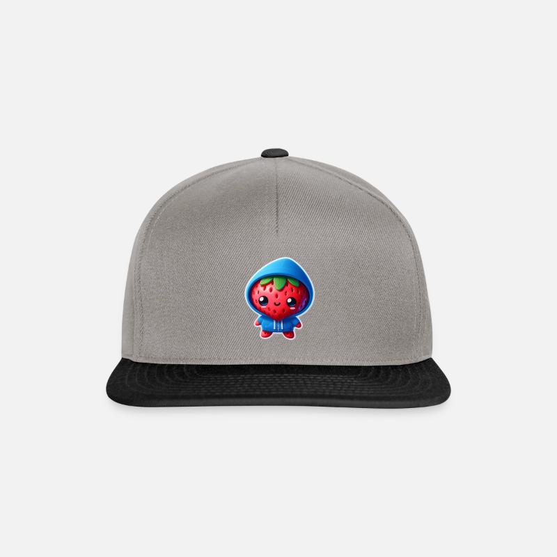 Süße Erdbeere - Snapback Cap - Graphit/Schwarz