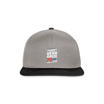 c'est compliqué d'être un beau gosse et d'avoir 70 - Casquette snapback - gris graphite/noir - Devant
