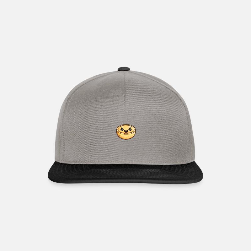 Niedlicher Hummus-Dip - Snapback Cap - Graphit/Schwarz