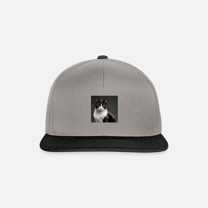 Katze - Snapback Cap - Graphit/Schwarz