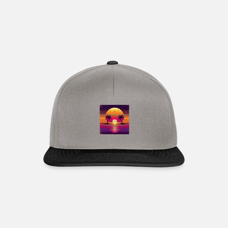 Vibrant Sunset Bliss - Snapback Cap - graphite/black