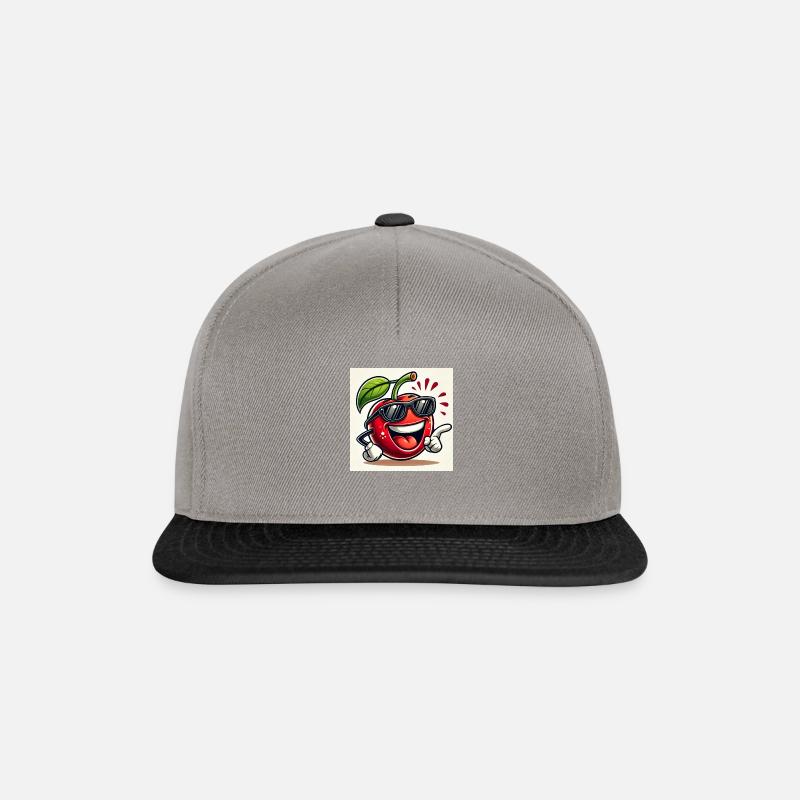 Kirsche - Snapback Cap - Graphit/Schwarz