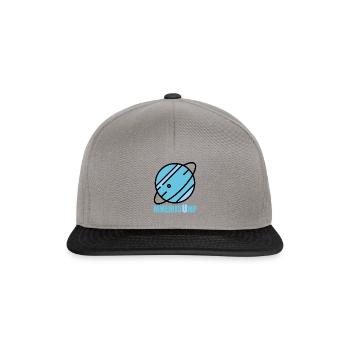 Planet "Merkur" Shirt - Snapback Cap - Graphit/Schwarz - Vorne