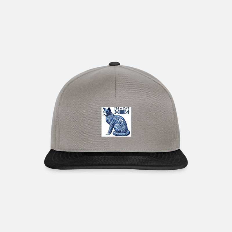 Katze .01 - Snapback Cap - Graphit/Schwarz