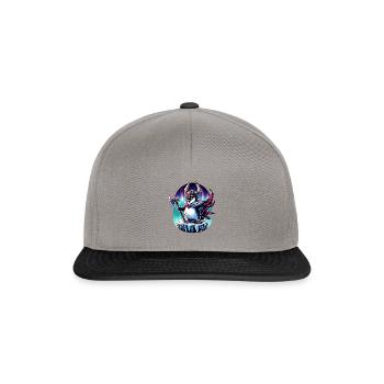 Aventure des manchots vikings dans les aurores boréales - Casquette snapback - gris graphite/noir - Devant