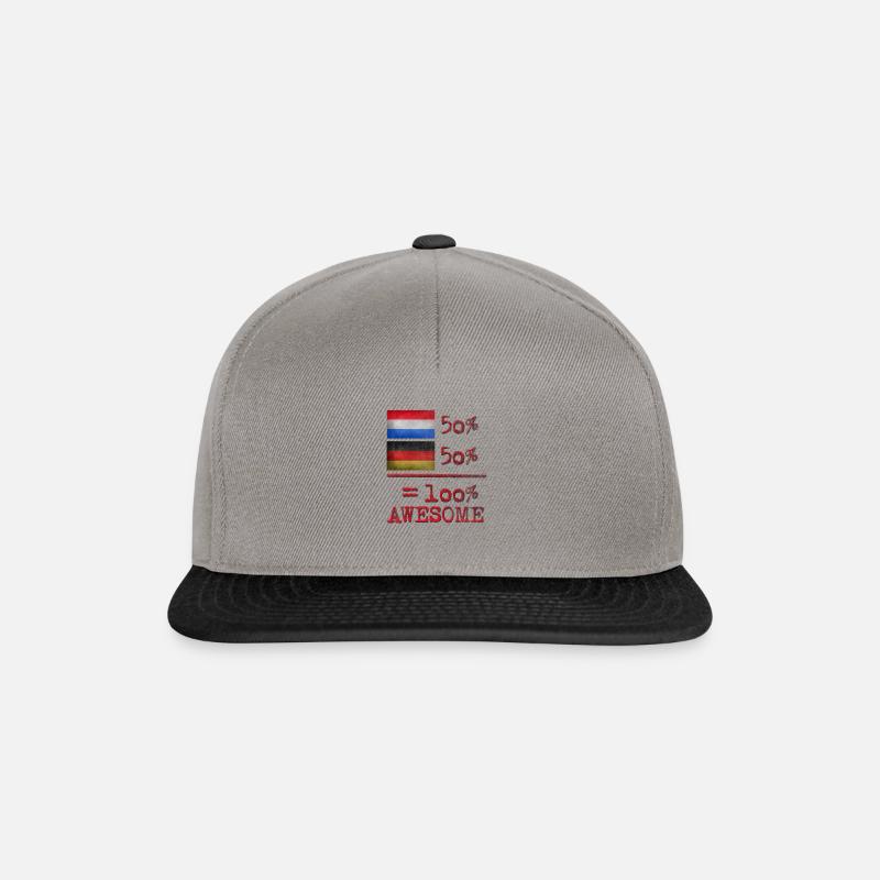 half german half dutch - Snapback Cap - graphite/black