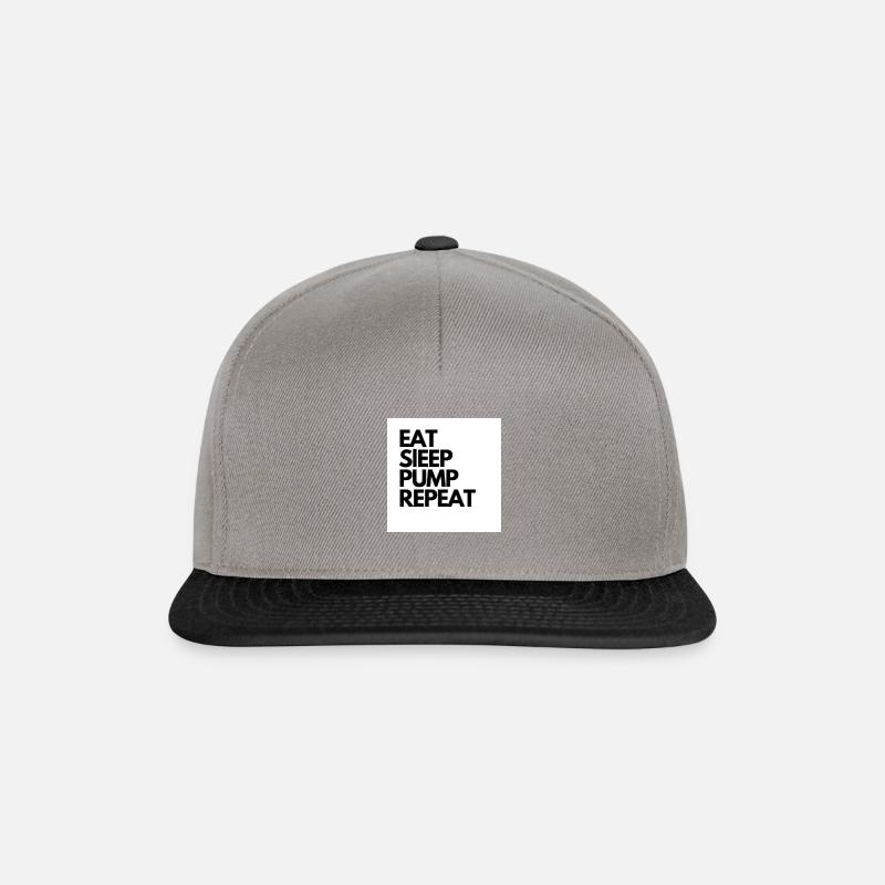 EAT SlEEP PUMP REPEAT - Snapback Cap - Graphit/Schwarz