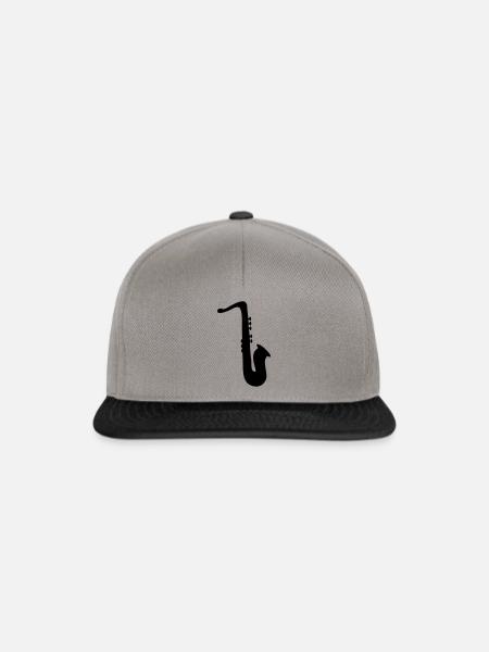 saxophone - Snapback Cap - Graphit/Schwarz