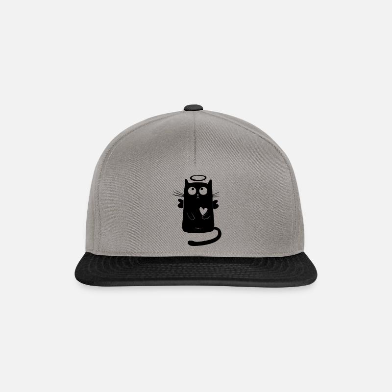 Engel Katze - Snapback Cap - Graphit/Schwarz