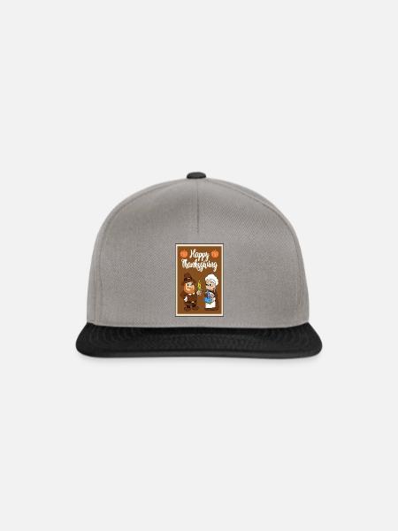 Thanksgiving Truthahn Pute Erntedankfest - Snapback Cap - Graphit/Schwarz