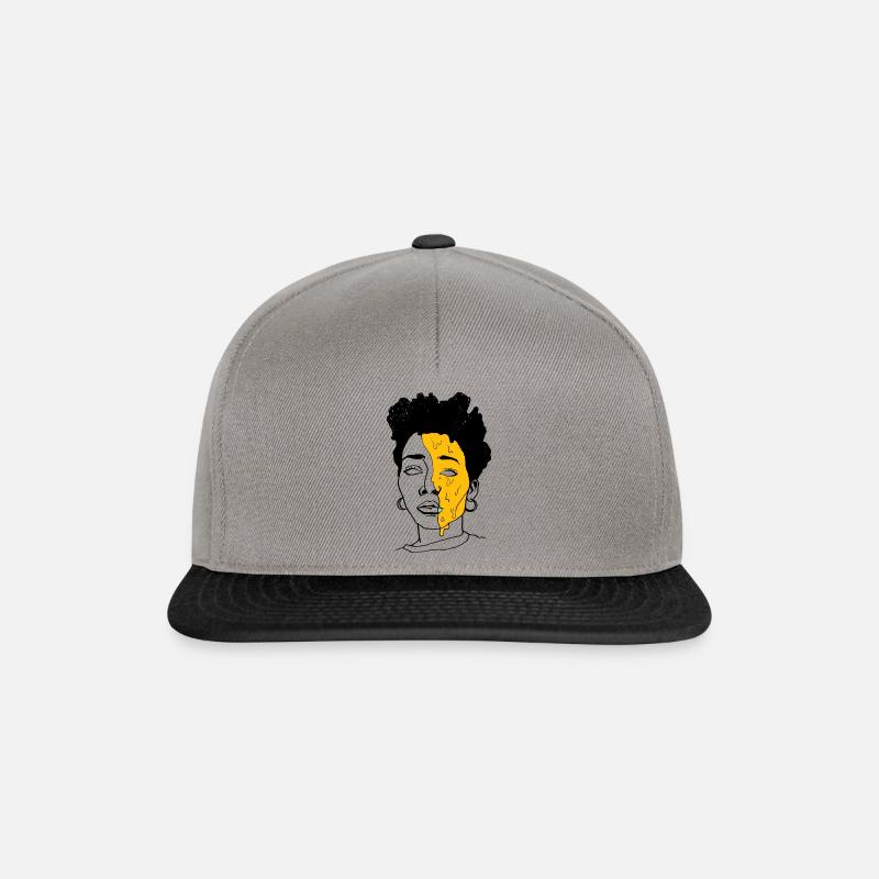 Gesicht einer Frau - Snapback Cap - Graphit/Schwarz
