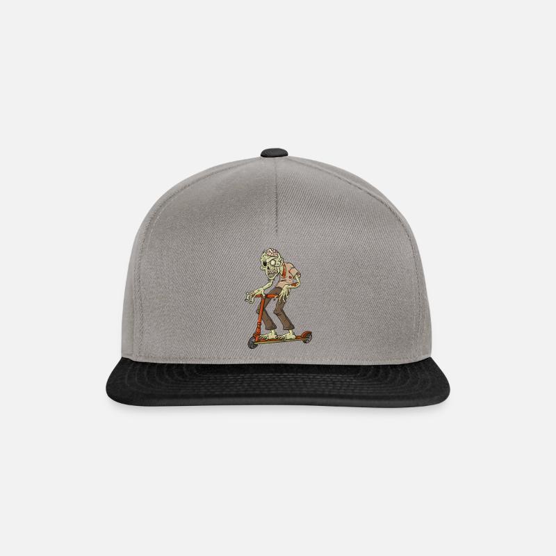 Zombie auf Roller - Geschenkidee - Snapback Cap - Graphit/Schwarz