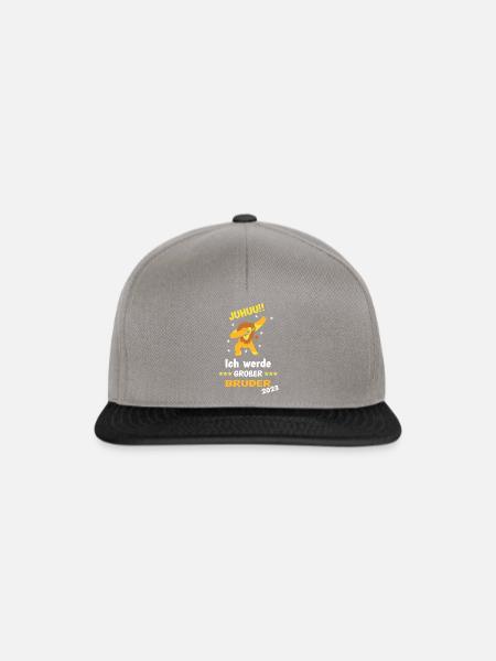 Ich werde großer Bruder Geschwister Baby Löwe - Snapback Cap - Graphit/Schwarz
