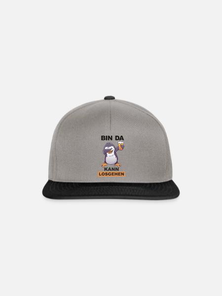 Dabbing Pinguin saufen Trinkspruch - Snapback Cap - Graphit/Schwarz