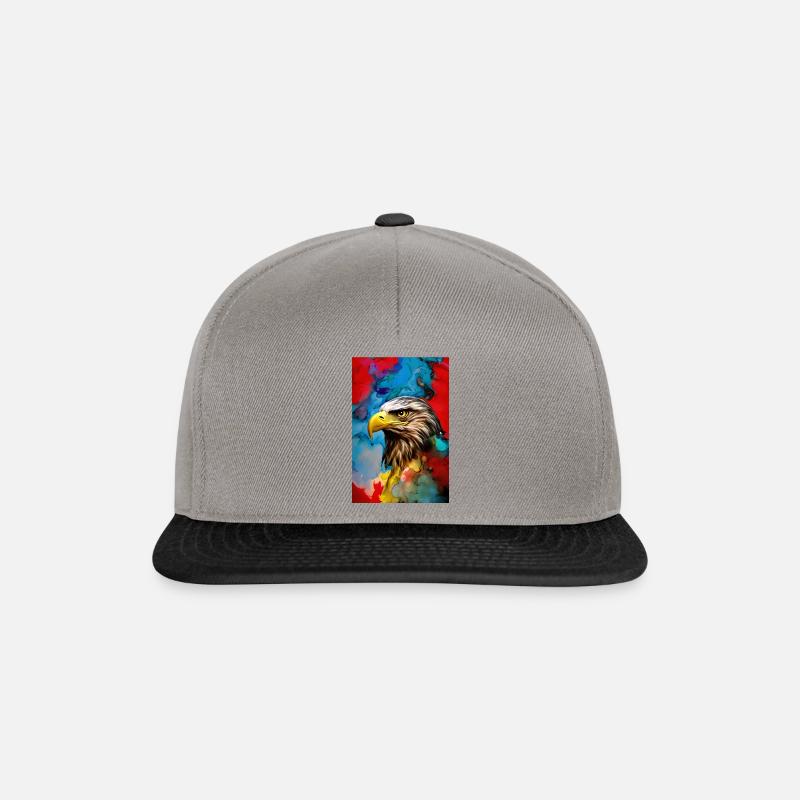 Conception d’un aigle - Casquette snapback - gris graphite/noir