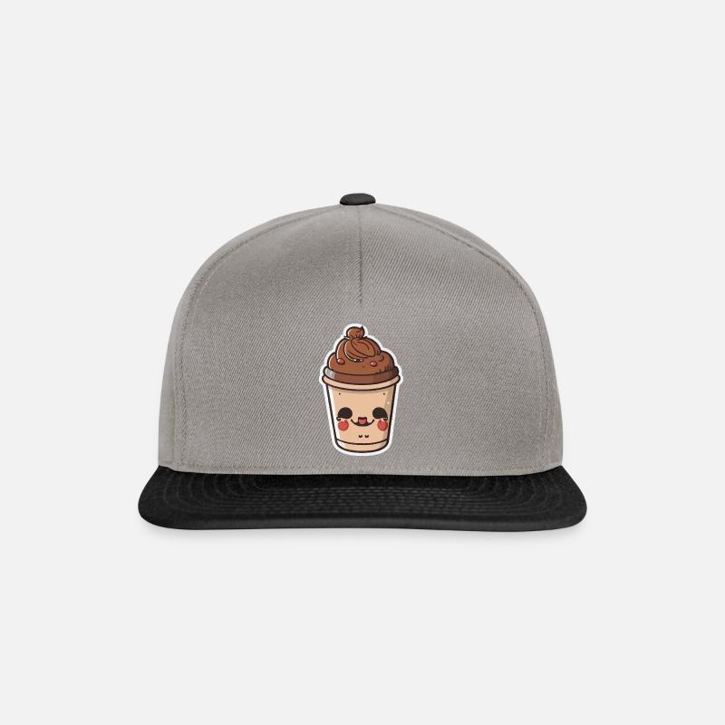 Kaffee - Snapback Cap - Graphit/Schwarz