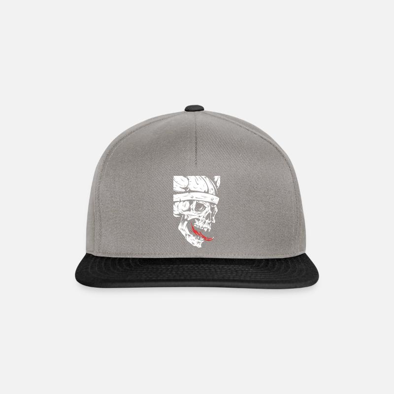 viking skull - Snapback Cap - Graphit/Schwarz