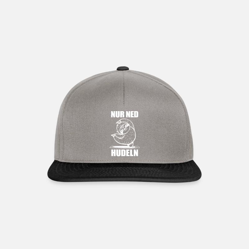 Faultier Nur ned Hudeln - Snapback Cap - Graphit/Schwarz